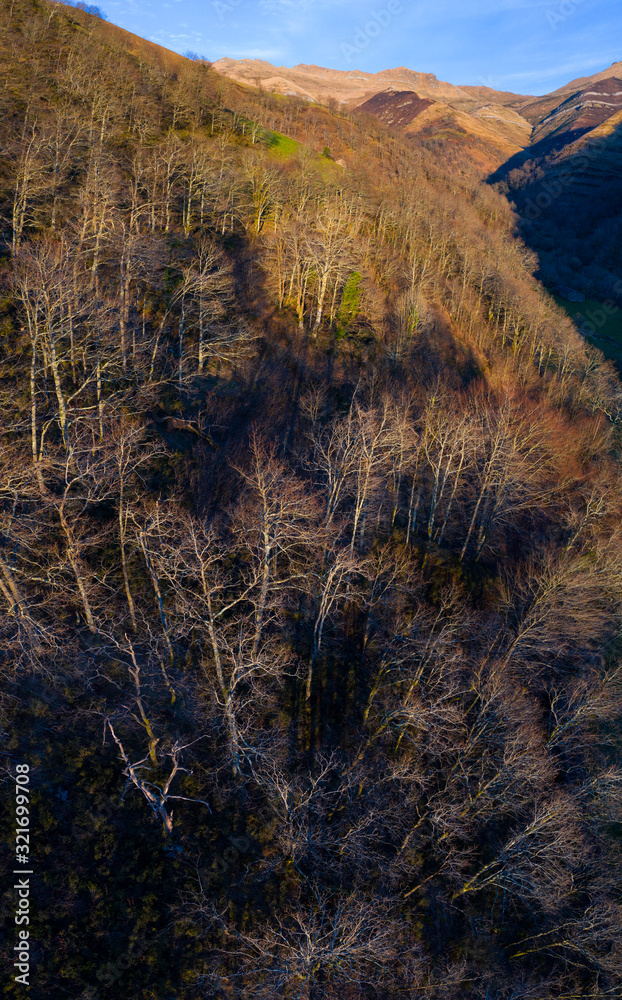 Winter landscape in Rucabao, Vega de Pas, Valles Pasiegos, Cantabria, Spain, Europe Winter landscape in Rucabao, Vega de Pas, Valles Pasiegos, Cantabria, Spain, Europe