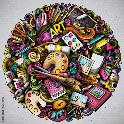 Cartoon vector doodles Art and Design illustration
