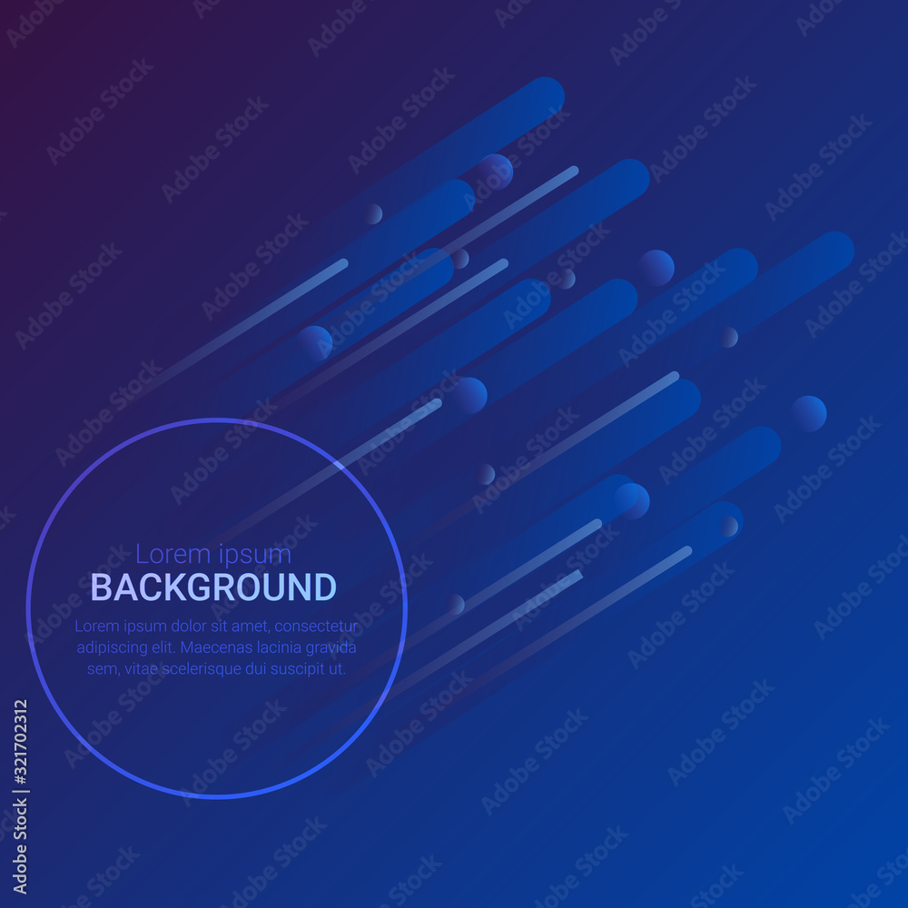 Obraz premium Abstract futuristic - Molecules technology. Abstract geometric background. motion pattern. Starburst dynamic lines or rays. Illustration Vector design digital technology concept.