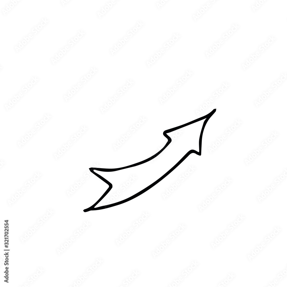 up arrow hand drawn in doodle style. business, graphs up arrow hand drawn in doodle style. business, graphs