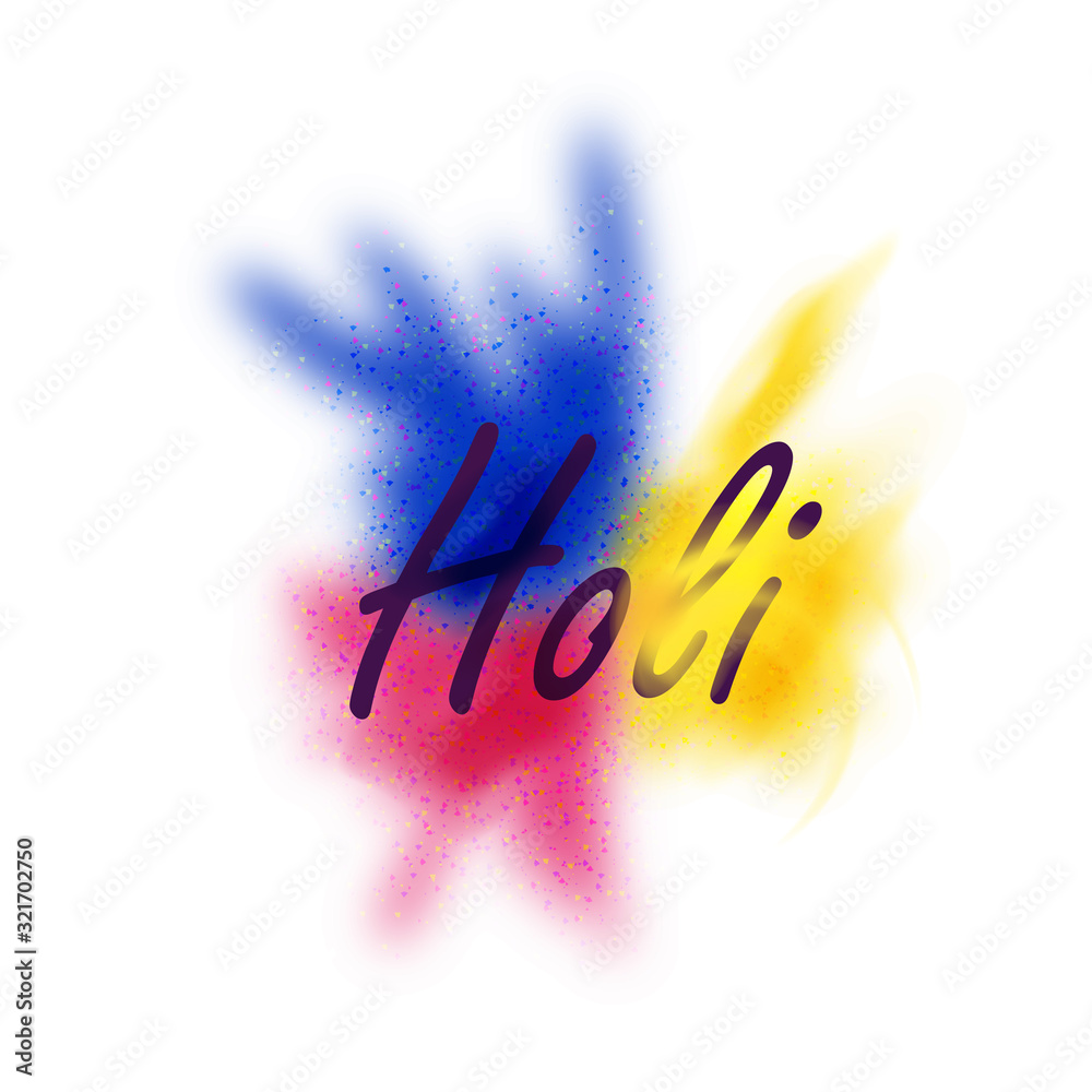 Illustration of colourful explosion for Happy Holi