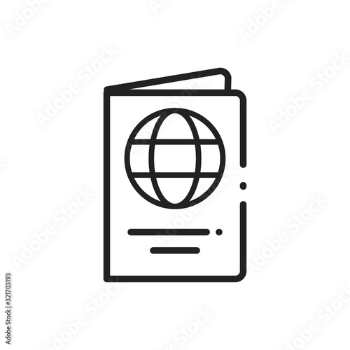 passport icon design vector logo template EPS 10