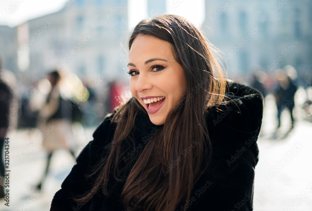 Portrait of a smiling woman outdoor Portrait of a smiling woman outdoor