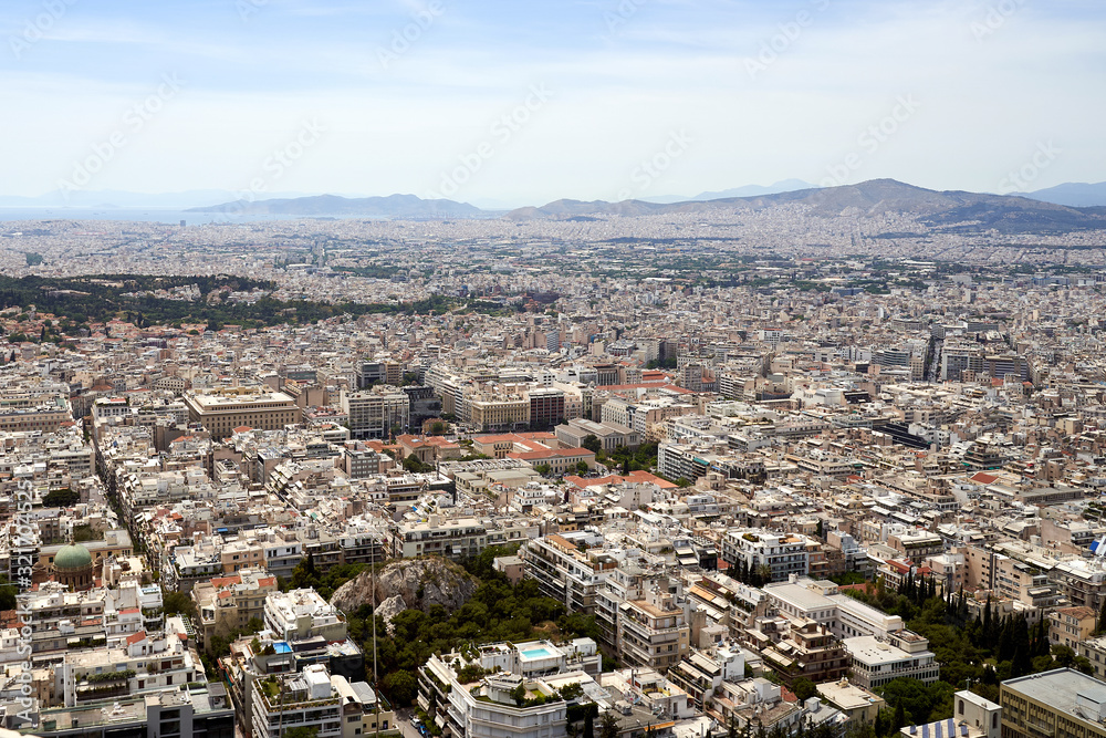 Views of the city of Athens in Greece