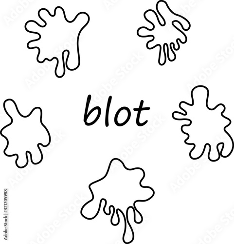  vector doodle stains set for thematic design