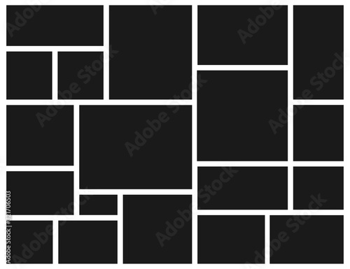 Collection of vector blank photo frames. Set of photos frame for your picture. Vector stock illustration.