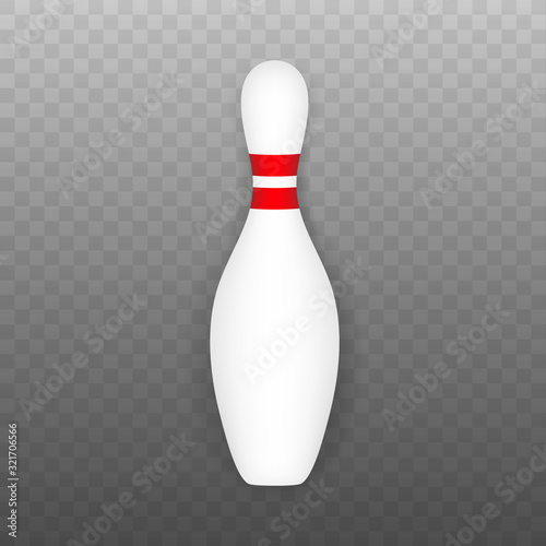 Bowling poster. Bowling game leisure concept. Vector stock illustration.