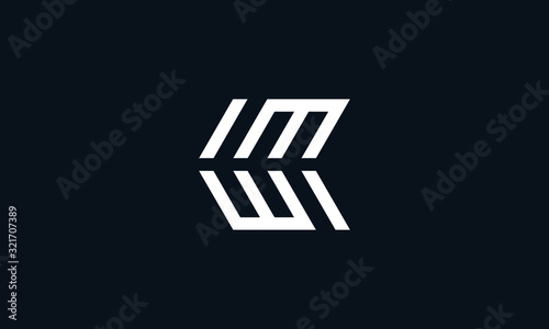 Minimalist line art letter IMWI logo. This logo icon incorporate with four letter in the creative way.