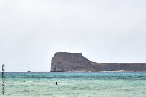 Balos Lagoon. Coast of Crete island in Greece.