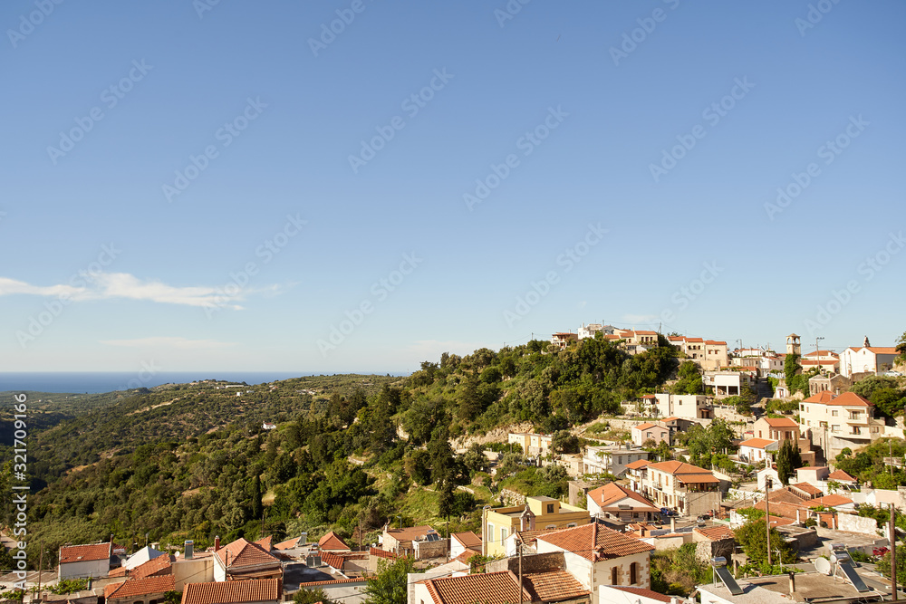 Southern crete village panorama, Greece