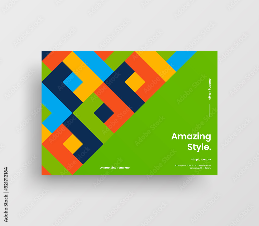 Creative business presentation vector A4 horizontal orientation front page mock up. Modern corporate report cover abstract geometric illustration design layout. Company identity brochure template. Creative business presentation vector A4 horizontal orientation front page mock up. Modern corporate report cover abstract geometric illustration design layout. Company identity brochure template.