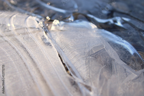 Frozen ice crystal melting