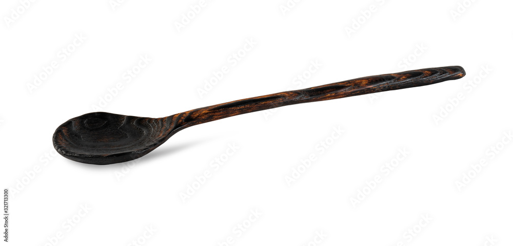 Wooden spoon isolated on white background Wooden spoon isolated on white background