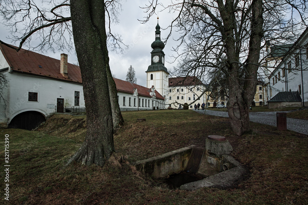 Fototapeta premium Pilgrimage church of Saint John of Nepomuk at Zelena Hora, Zdar nad Sazavou, Czech Republic is the final work of a famous baroque architect Jan Santini Aichel