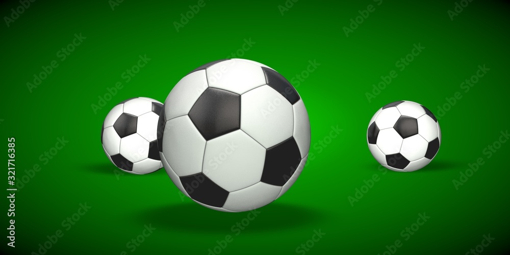3D Render Classic Soccer ball Background 3D Render Classic Soccer ball Background