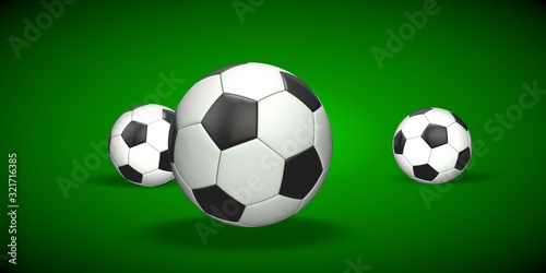 3D Render Classic Soccer ball Background