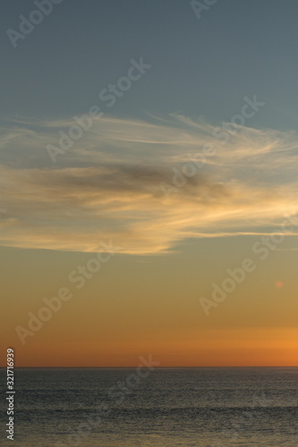Beautiful sky in a sunset on the beach. © Manuel Escobar