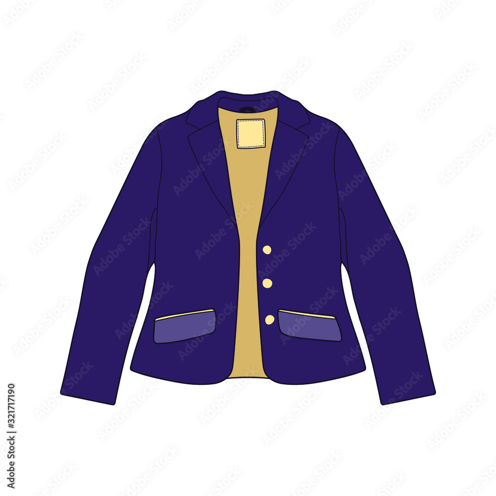 Women's jacket with button pockets. eps10 vector stock illustration Women's jacket with button pockets. eps10 vector stock illustration