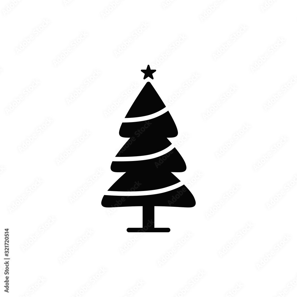 Christmas tree icon design vector logo template EPS 10 Christmas tree icon design vector logo template EPS 10