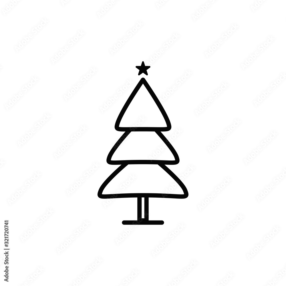 Christmas tree icon design vector logo template EPS 10 Christmas tree icon design vector logo template EPS 10