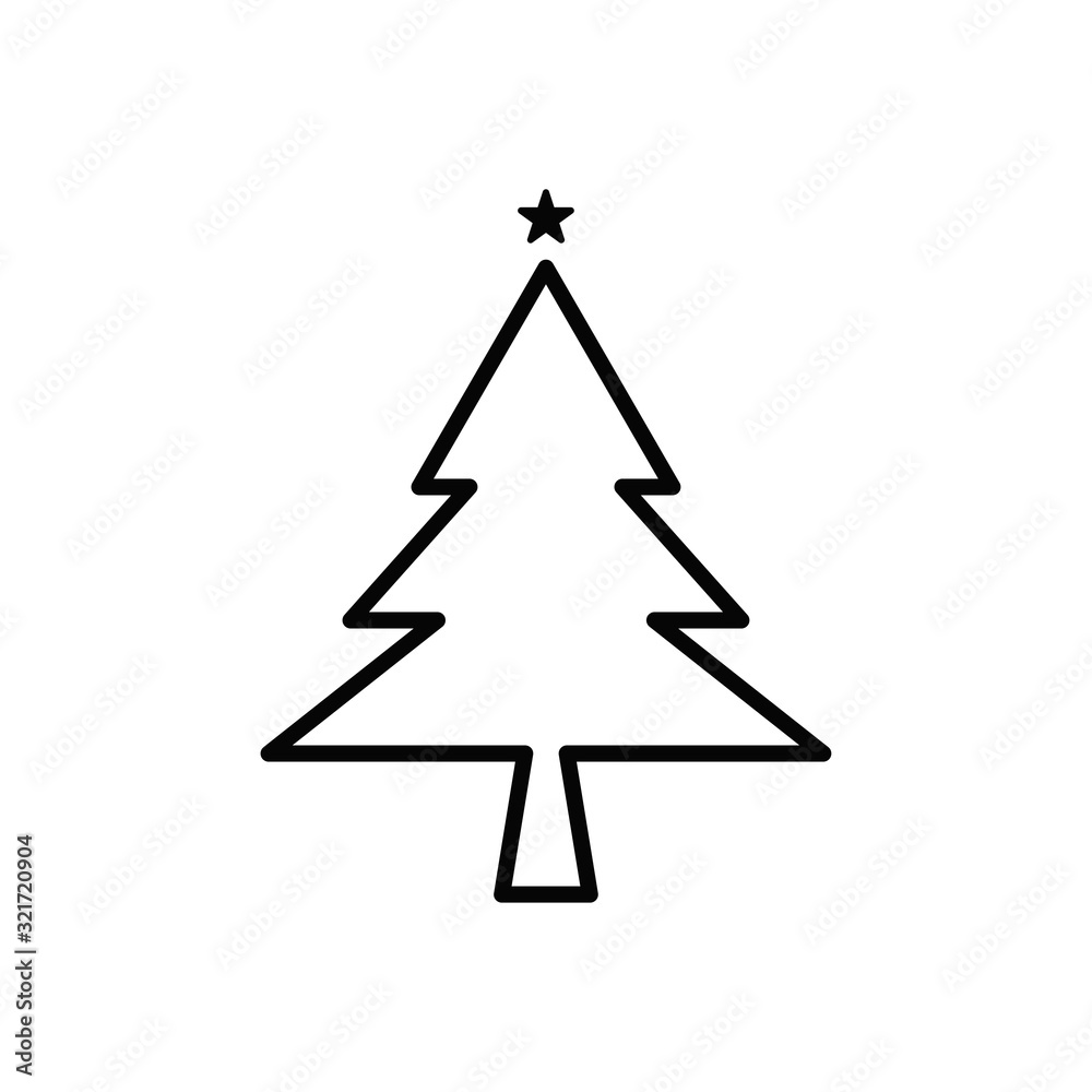 Christmas tree icon design vector logo template EPS 10 Christmas tree icon design vector logo template EPS 10