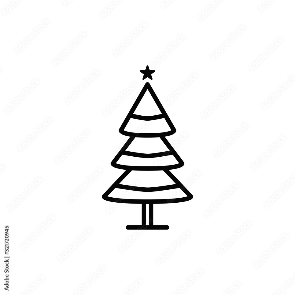 Christmas tree icon design vector logo template EPS 10 Christmas tree icon design vector logo template EPS 10