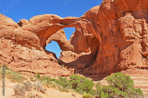 Double Arch  - close-set pair of natural arches in Arches National Park in southern Grand County, Utah, United States. © robnaw