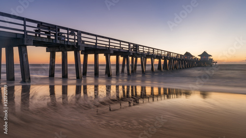 Old Naples pier, Florida, USA. Coastel dream with old and beauftiful architecture in Gulf of Mexico.