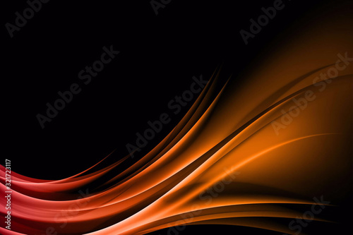 black background with colorful light trail abstract