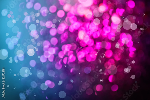 Abstract pink and blue background with bokeh effect