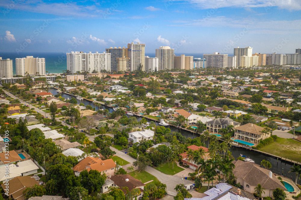 Obraz premium Aerial of Fort Lauderdale Florida