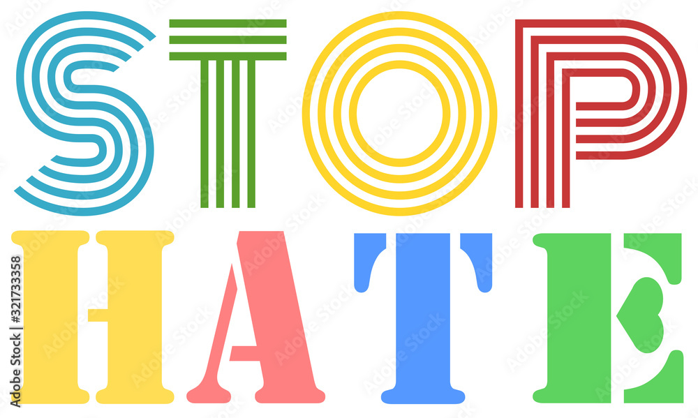Retro stop hate message Retro stop hate message