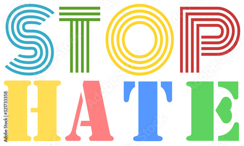 Retro stop hate message