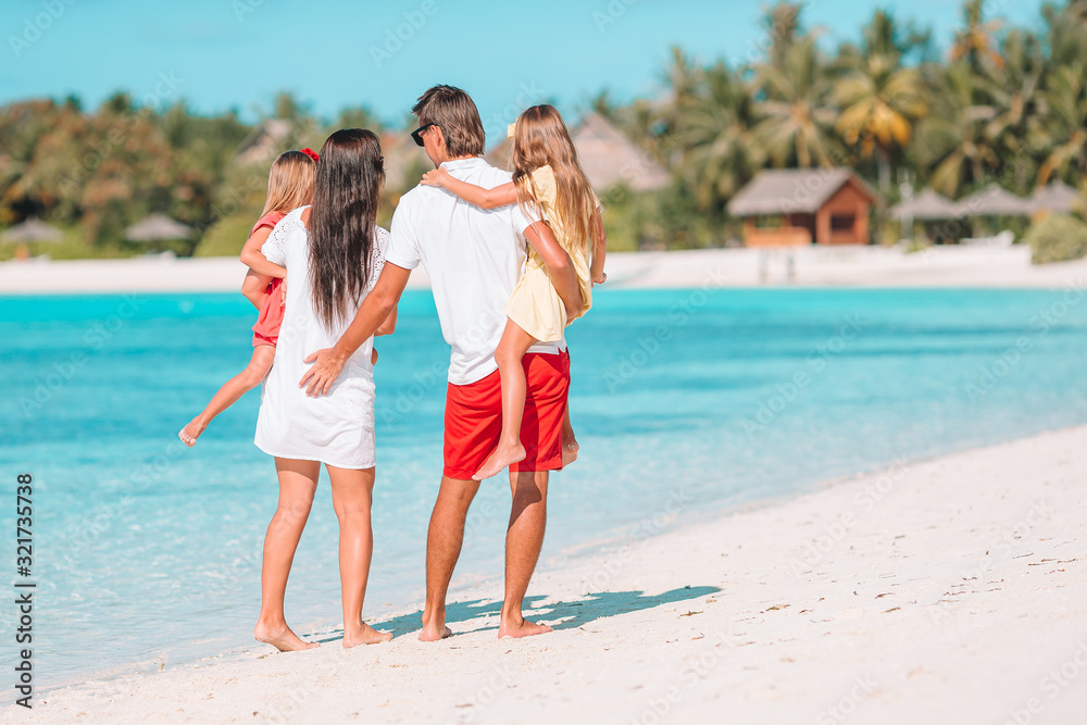 Young family on vacation have a lot of fun Young family on vacation have a lot of fun