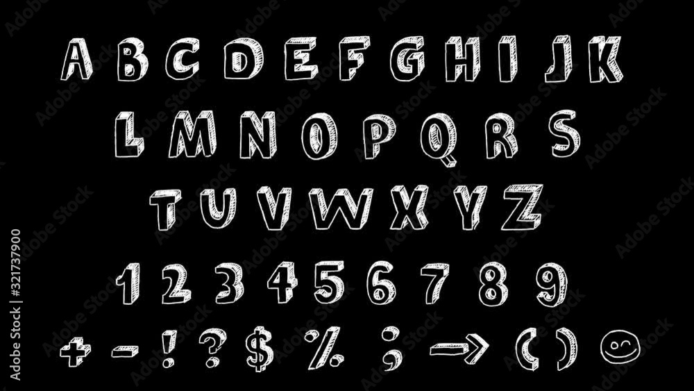 alphabet and numbers