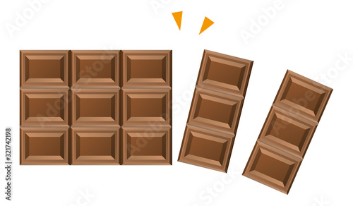 板チョコを割る