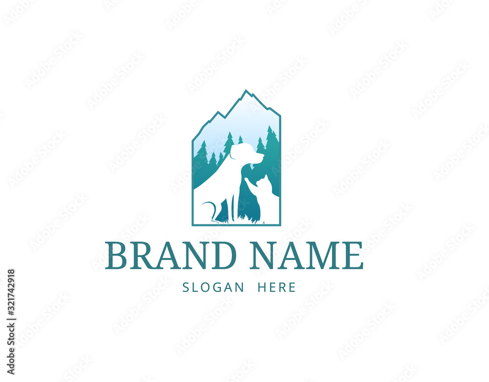 Veterinary logo. Vector graphic design