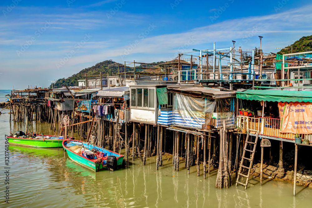 Stilt homes along the shores of Tai O fishing village in Hong Kong Stilt homes along the shores of Tai O fishing village in Hong Kong