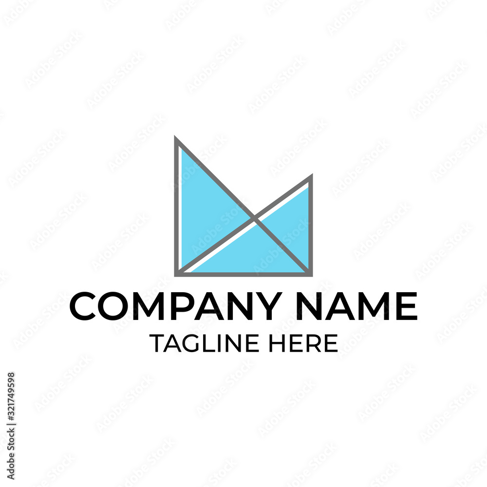 Modern and simple logo design for letter M Modern and simple logo design for letter M