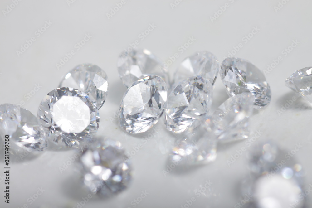 Close up shot of beautiful brilliant crystal zirconia diamond beads for jewelry Close up shot of beautiful brilliant crystal zirconia diamond beads for jewelry