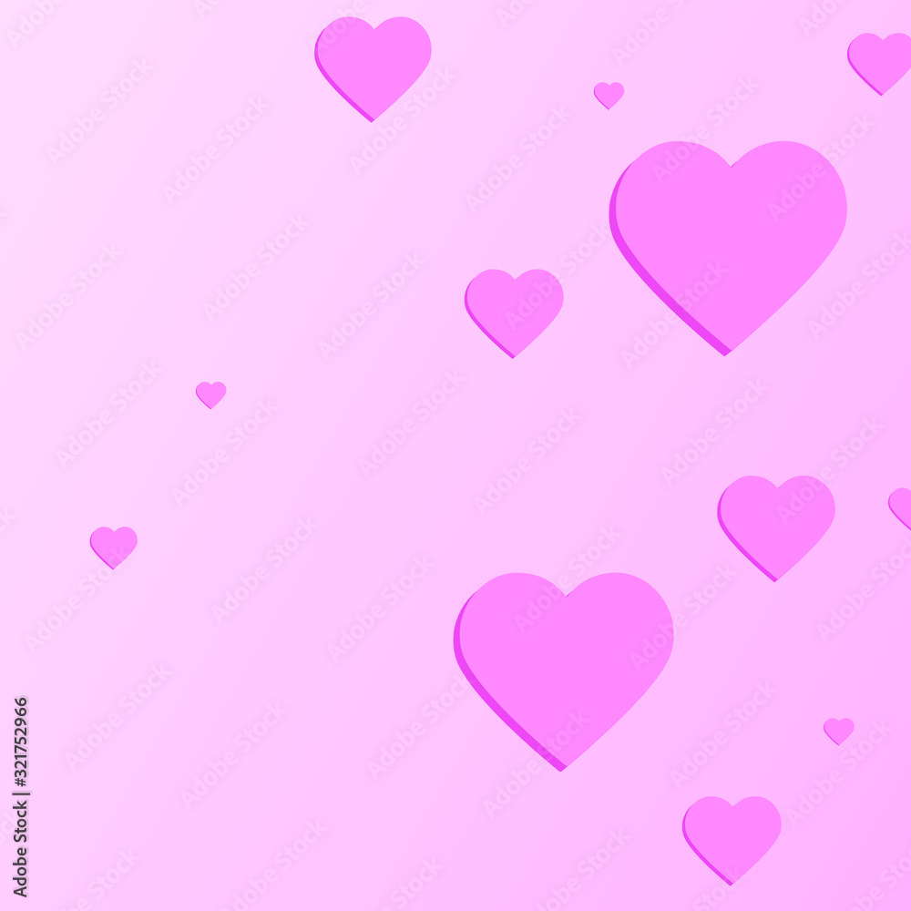 Valentines day background with heart pattern. Vector illustration. Wallpaper, flyers, invitation, posters, brochure, banners.