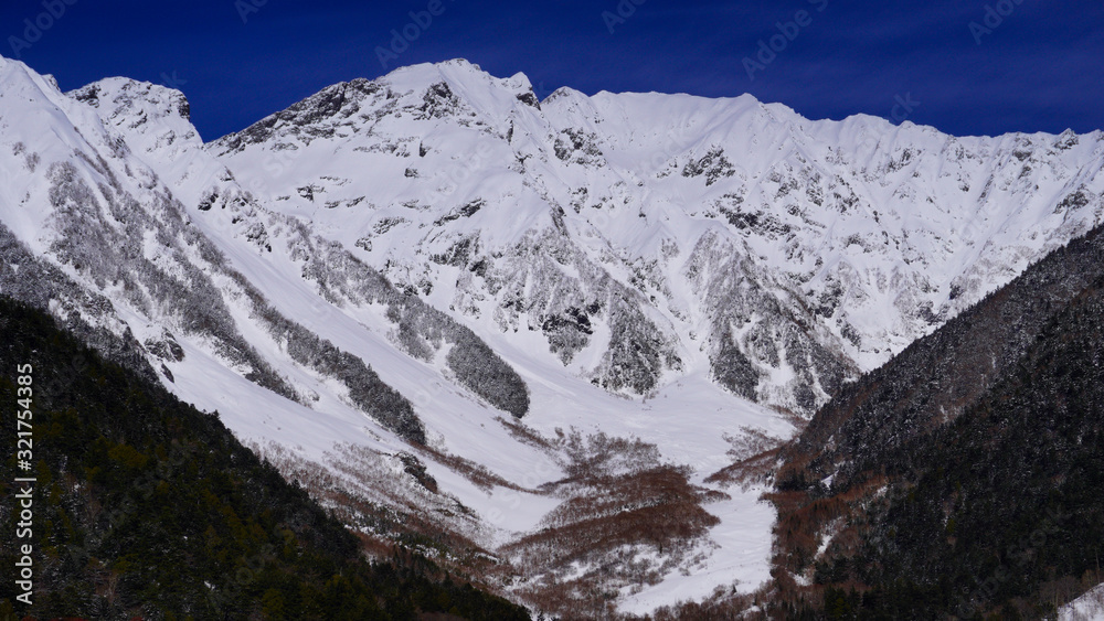 北アルプス, 上高地, 湖, 雪, 青 北アルプス, 上高地, 湖, 雪, 青