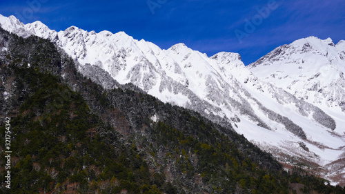 北アルプス, 上高地, 湖, 雪, 青