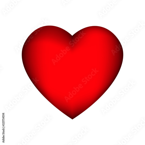 Free Download Red heart on white background, vector illustration. - GFXLoad