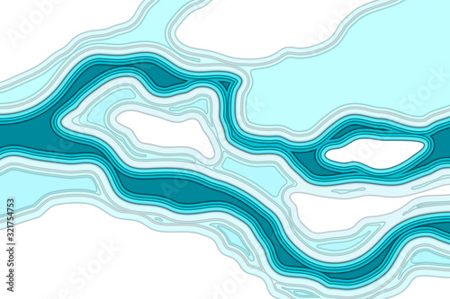Frosen river in the ice aerial view vector illustration
