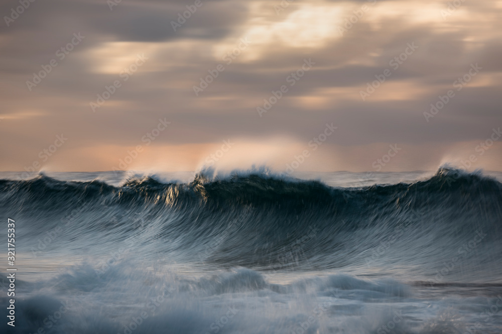 Fototapeta premium Motion blur photo of a large wave, Sydney Australia