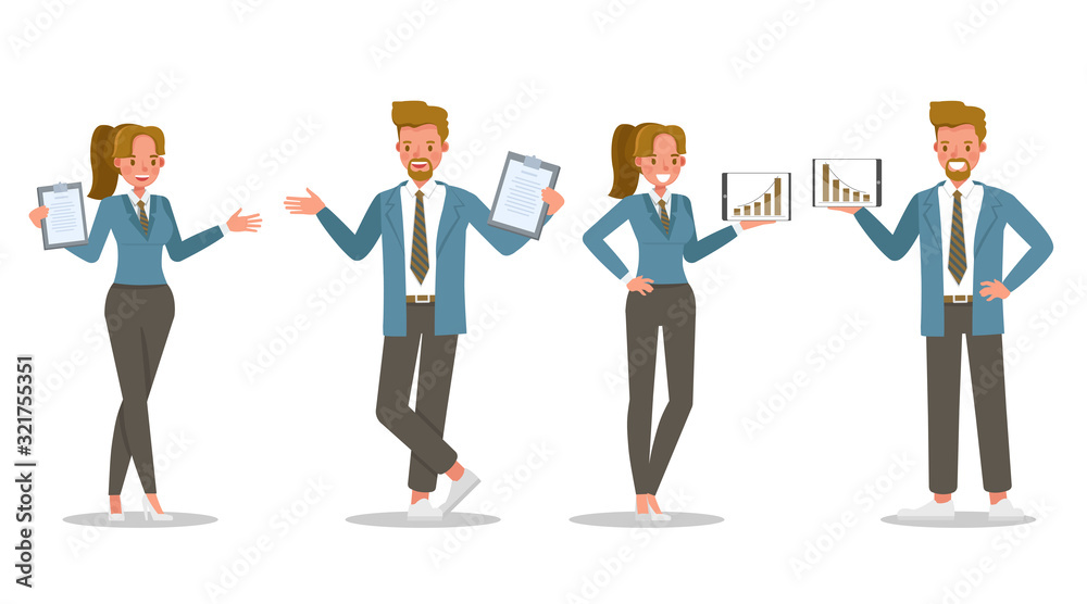 business people working in office character vector design. no25 business people working in office character vector design. no25