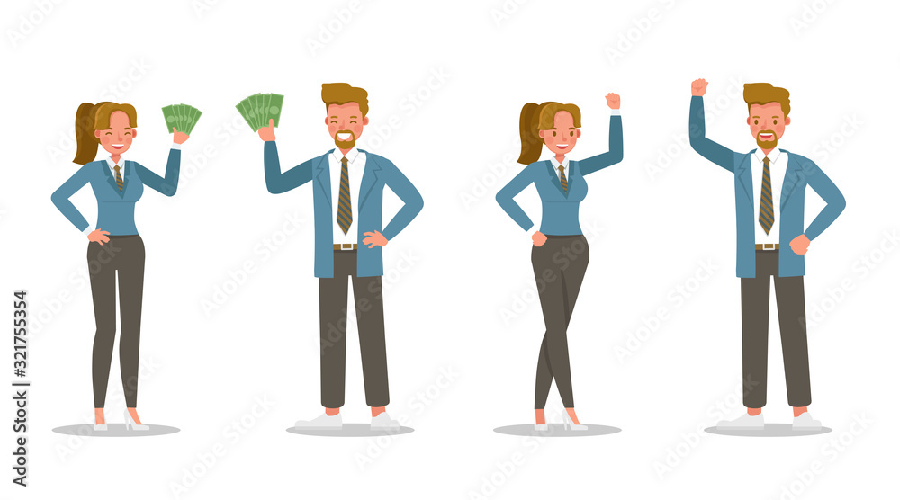 business people working in office character vector design. no26 business people working in office character vector design. no26