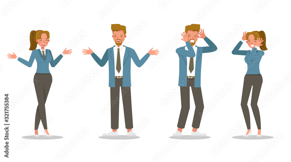 business people working in office character vector design. no29 business people working in office character vector design. no29