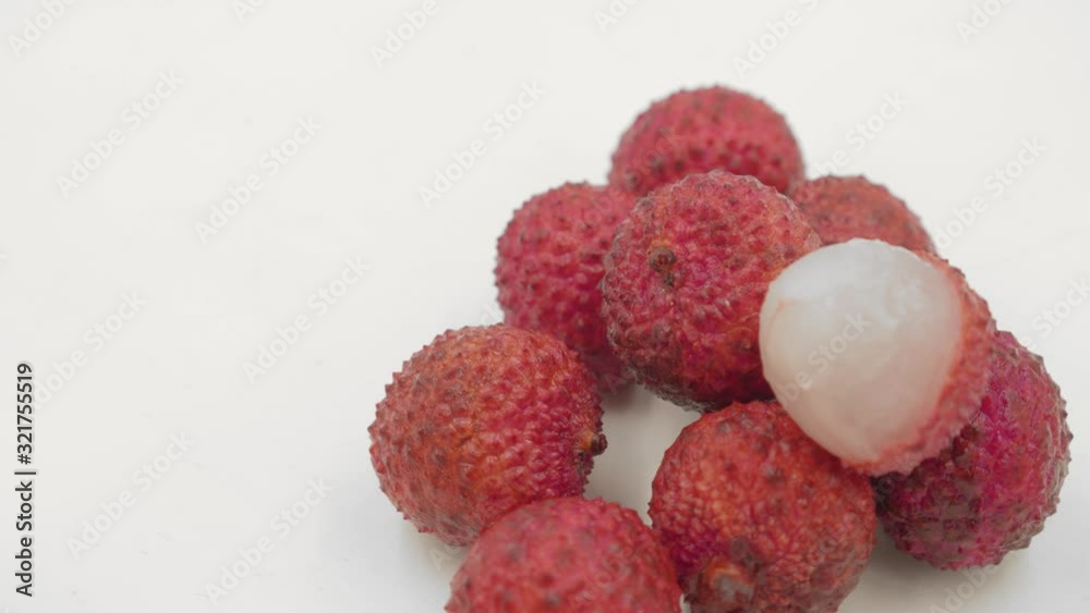 close up shot of delicious Lychees display On A White plate / Litchi Lichee Lychee close up shot of delicious Lychees display On A White plate / Litchi Lichee Lychee
